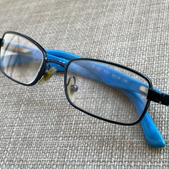 Ray-Ban Kids Eyeglasses Frame RB1025 400 45[]16 125 Black/Blue Glasses - Picture 2 of 11